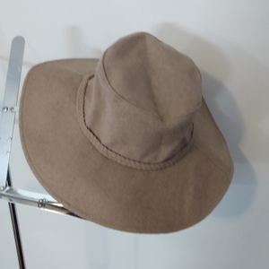 ASN Camel Flat Brim Hat with Braided Detail
